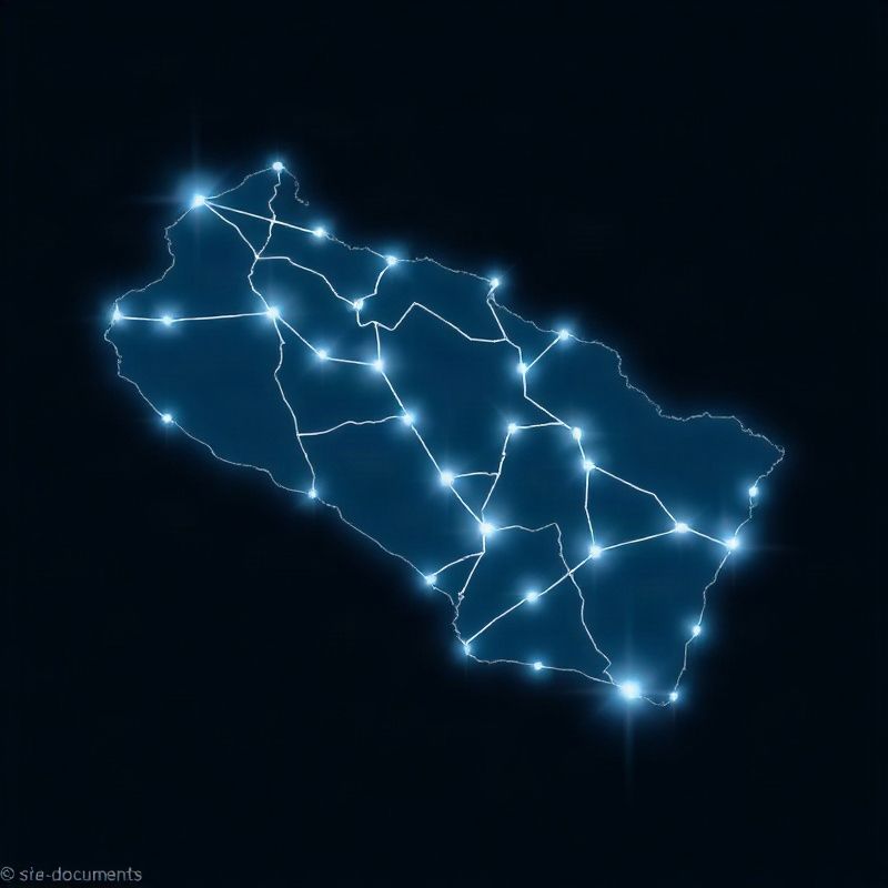 Mapa de cobertura de Lumenolumen en Uruguay con corredores internacionales